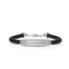 Black Braided Silver Bracelet for Women