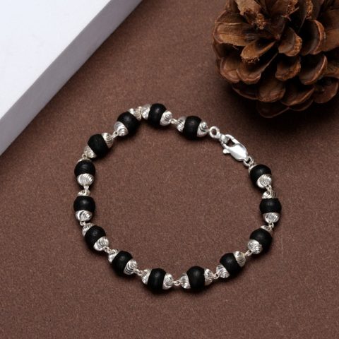 Silver Karungali Bracelet for Men