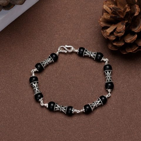 Silver Mala (Damru Beads)